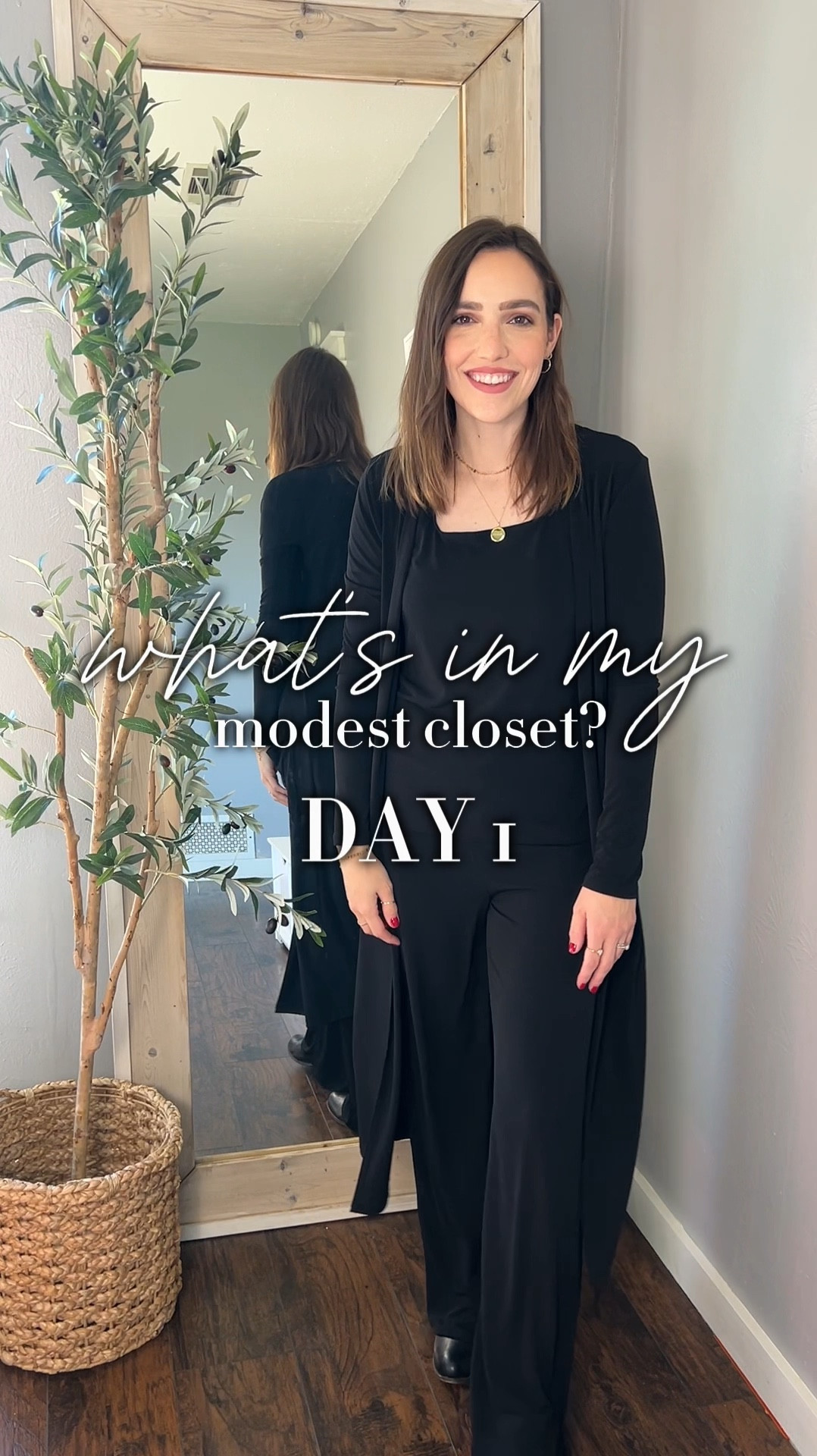 Modest outfits | outfit set | all black outfit | wrinkle free | over 30 outfits 

• Essential set from Sexy Modest - wearing M
• Lucky brand black booties
• Locket necklace from Jewlr - personalized necklace
• Disc choker necklace from Made by Mary - code MICHELLE10

#LTKWatchNow #LTKStyleTip #LTKFindsUnder100