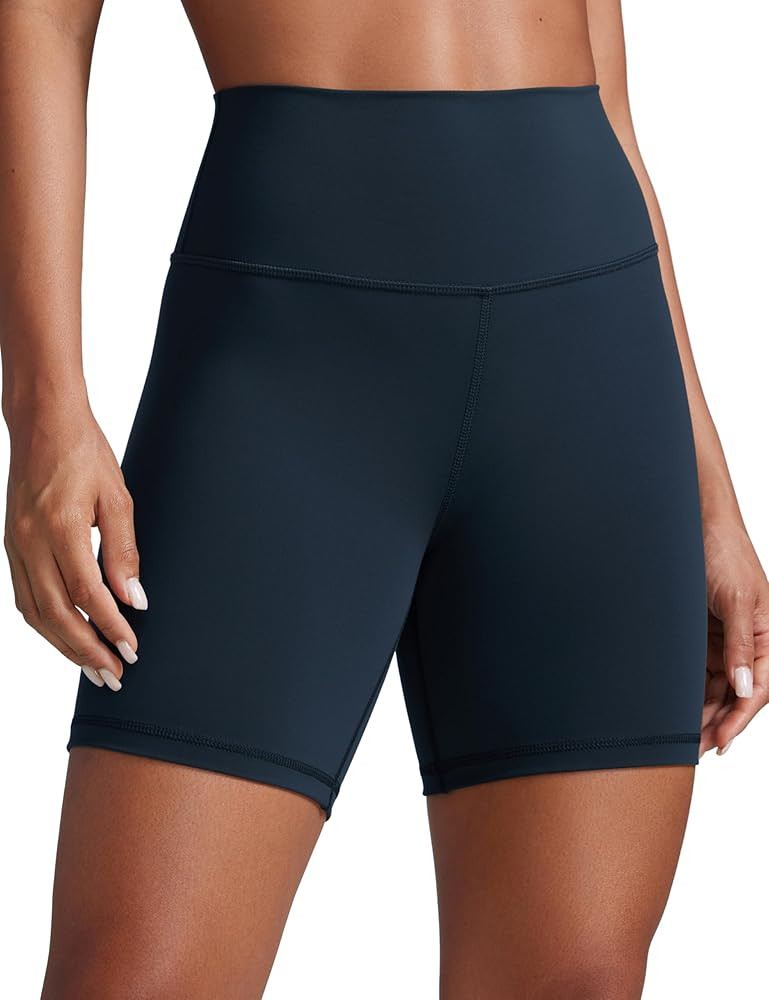 CRZ YOGA Women Butterbreeze Athletic Biker Shorts 6 Inches - High Waist Workout Gym Running Volle... | Amazon (US)