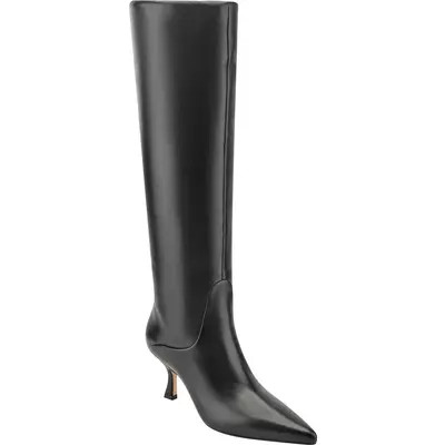 Marc Fisher LTD Visola Pointed Toe Knee High Boot in Dark Brown at Nordstrom, Size 6.5 | Nordstrom