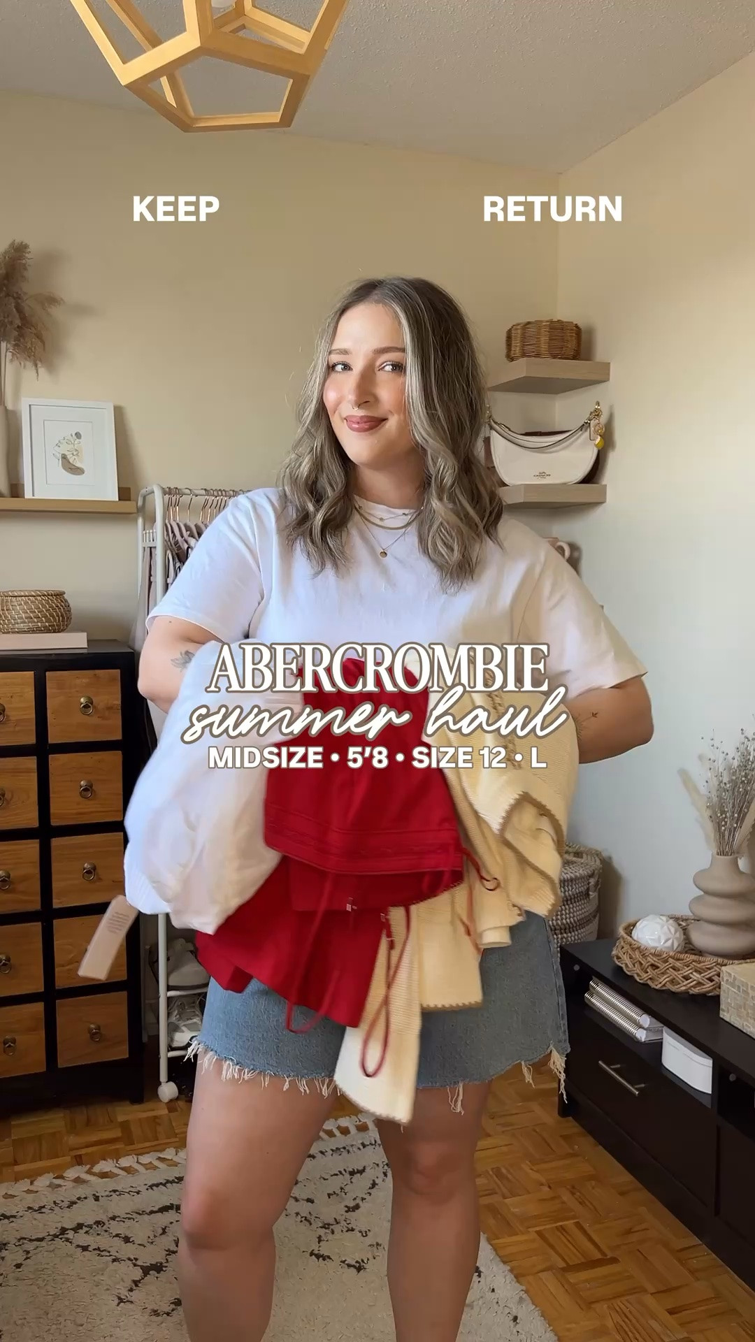 Abercrombie summer try on haul! Wearing my usual size L in the red mini dress, cotton sweater, and white lace top. Sized up to 32 in the denim shorts for a looser fit. Also linked my crocs sandals, I’m a 9.5-10 and wear a 10. Canadian crocs link under “similar products”

#LTKsummer #LTKmidsize #LTKdresses