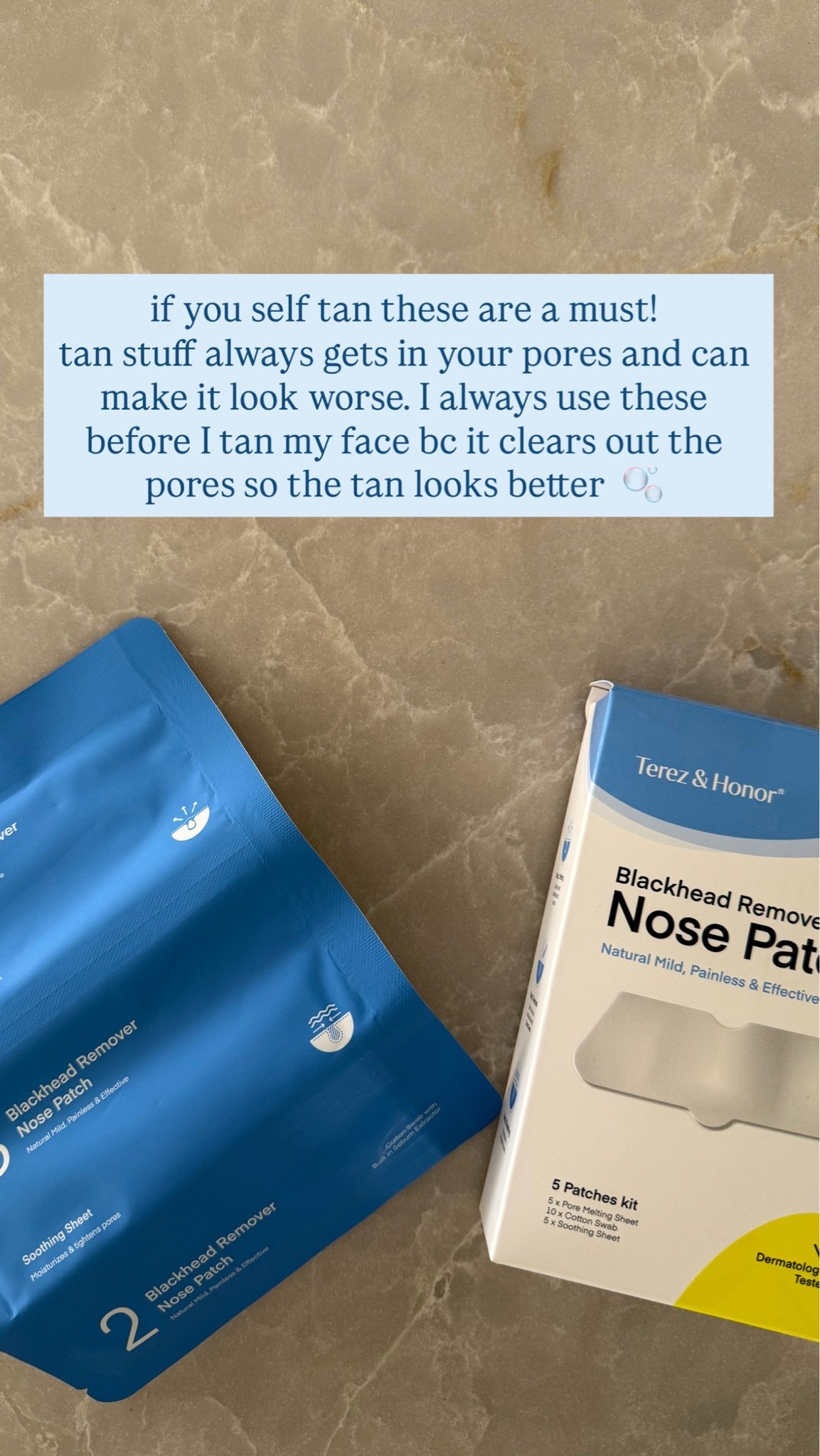 The best nose clearing strips 💙 especially before you spray tan!!