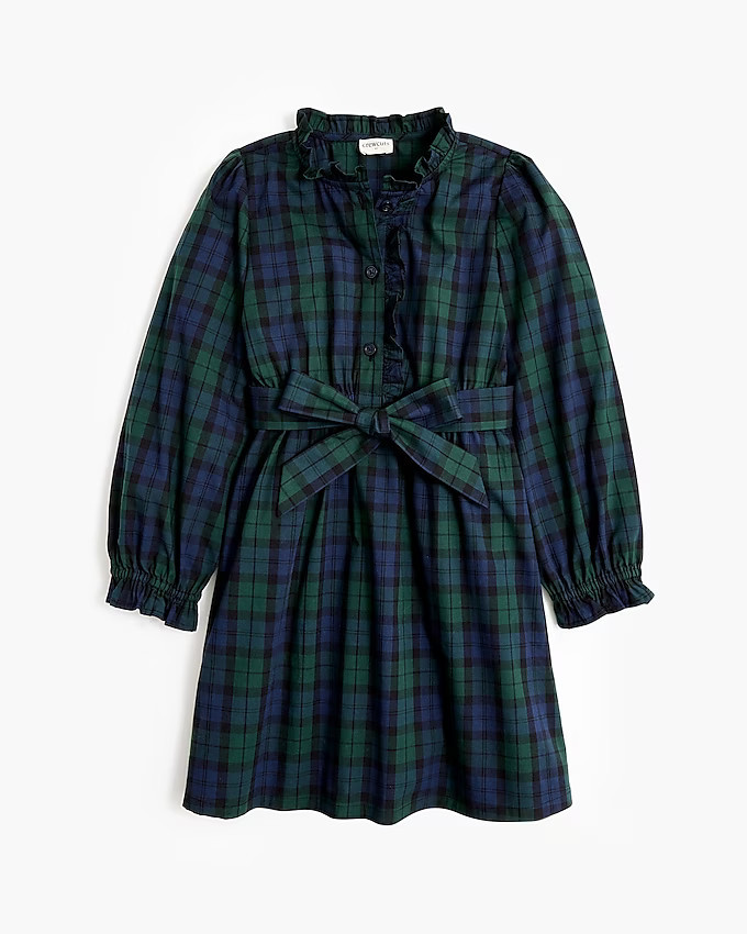 Girls' Black Watch plaid dress | Girls Christmas Dress | Family Christmas Card Photos #LTKkids | J.Crew Factory