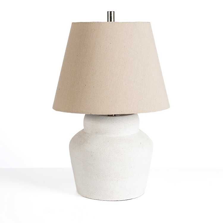 New! Cyra Cream Resin Table Lamp | Kirkland's Home