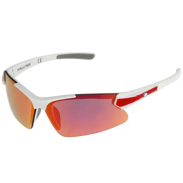 Rawlings Youth Boys Athletic Sunglasses 107 White/Red Mirrored Lens 10228968.QTS | Walmart (US)