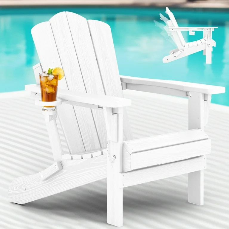 KINGYES Folding Adjustable Adirondack Chair, All Weather Use Reclining Adirondack Chair, HDPE Adi... | Walmart (US)