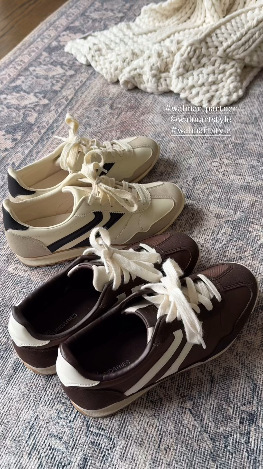 These are my favorite sneakers right now. I always take them when I travel. They are so comfortable and cute. I love that they are ivory instead of a bright white. The chocolate brown is now back in stock. I linked some other cute Walmart shoes below. #walmartpartner @walmartstyle #walmartstyle 