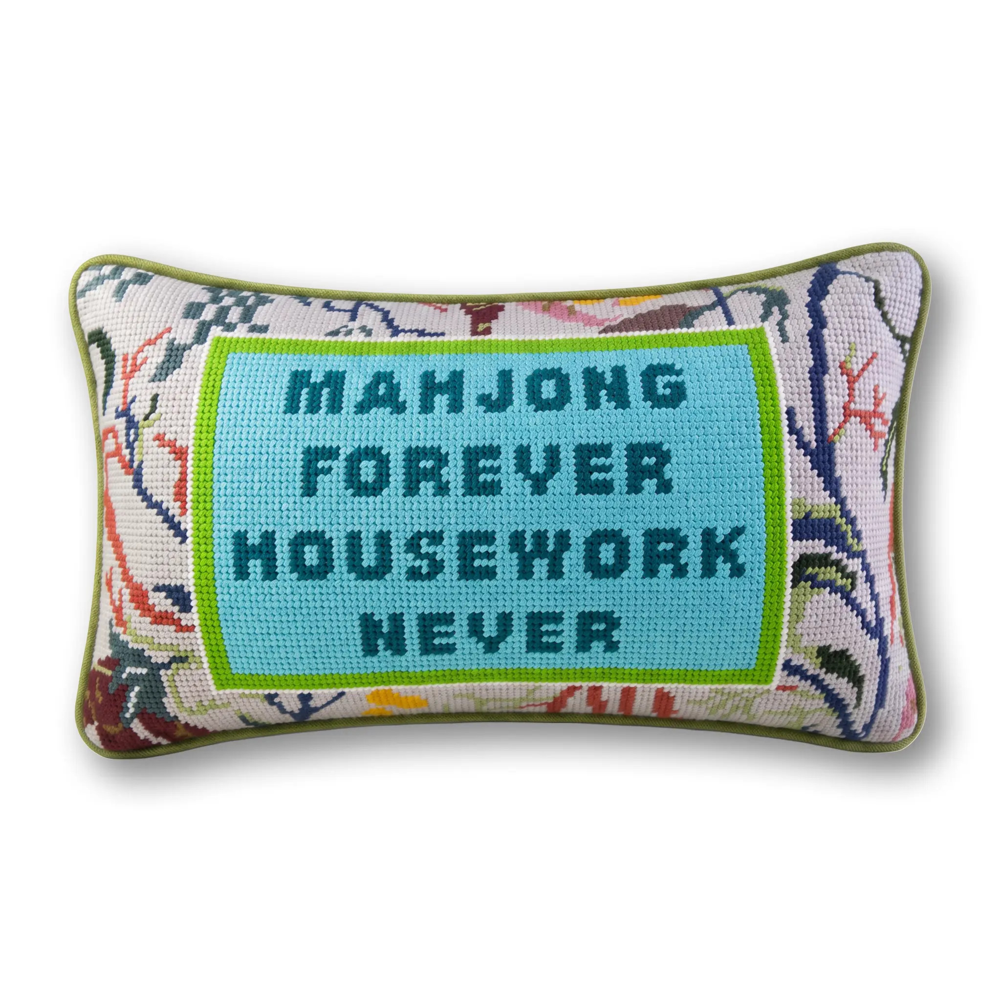 Mahjong Needlepoint Pillow | Furbish Studio