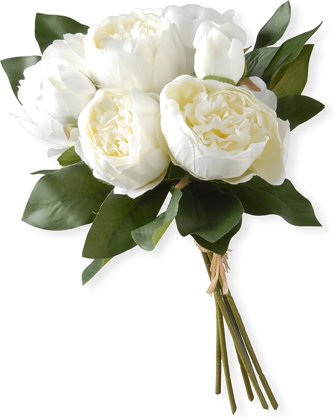 National Tree 12 Inch White Peony Flower Bundle (RAS-TMW14-1) | Amazon (US)