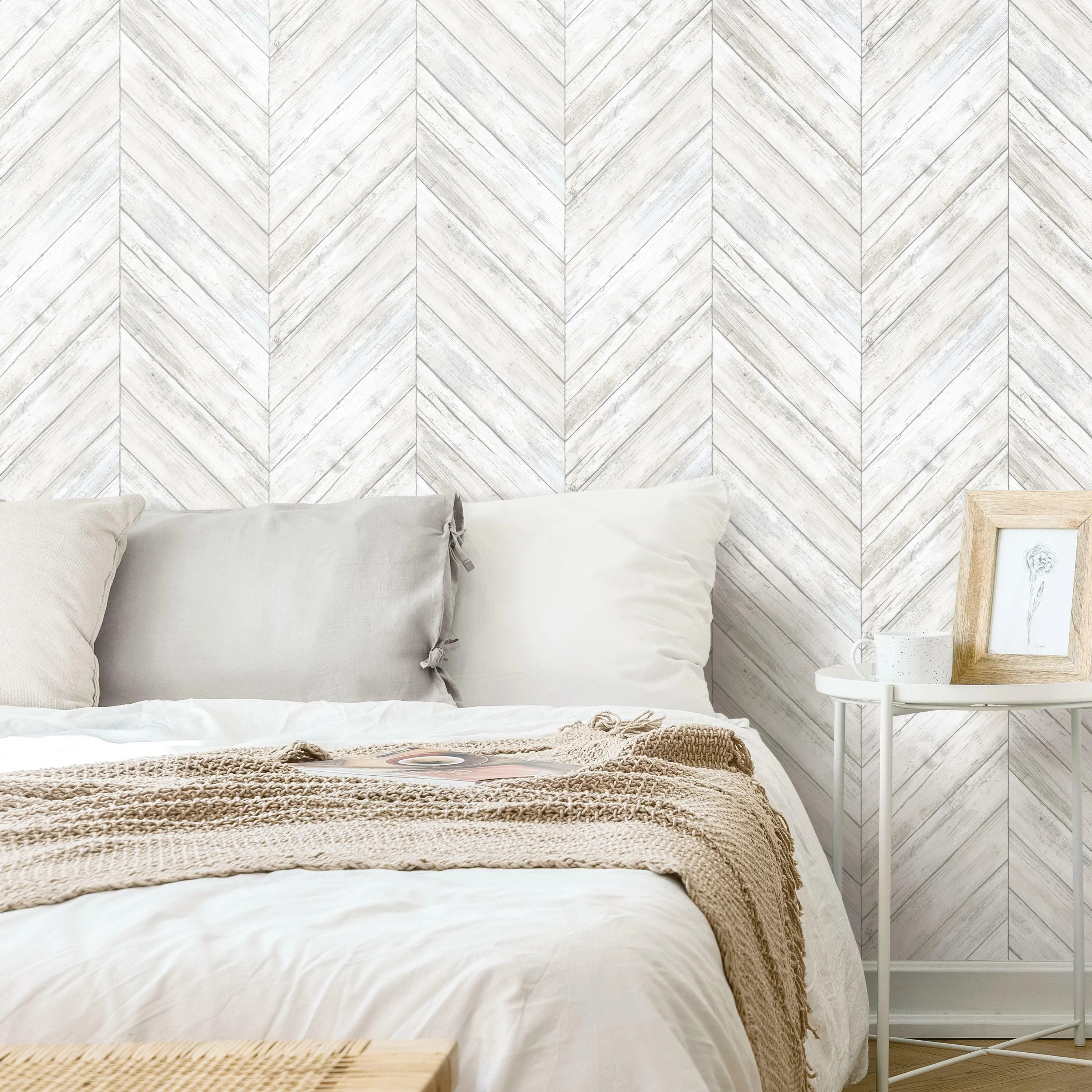 RoomMates Chevron Stone Peel and Stick Wallpaper - Walmart.com | Walmart (US)