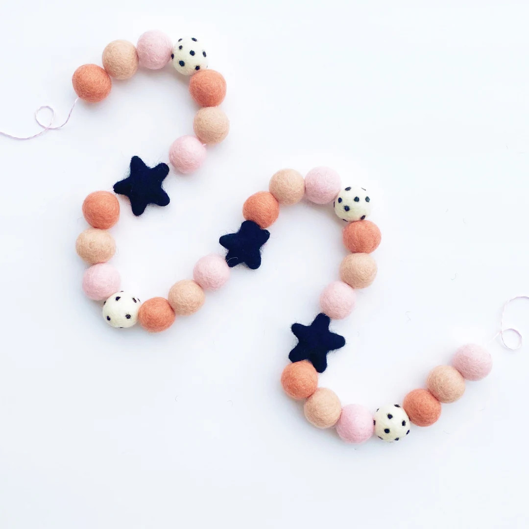 Halloween Felt Ball Garland Pom Pom Garland Happy Halloween Halloween Decorations Hey Ghoul Tiny ... | Etsy (US)