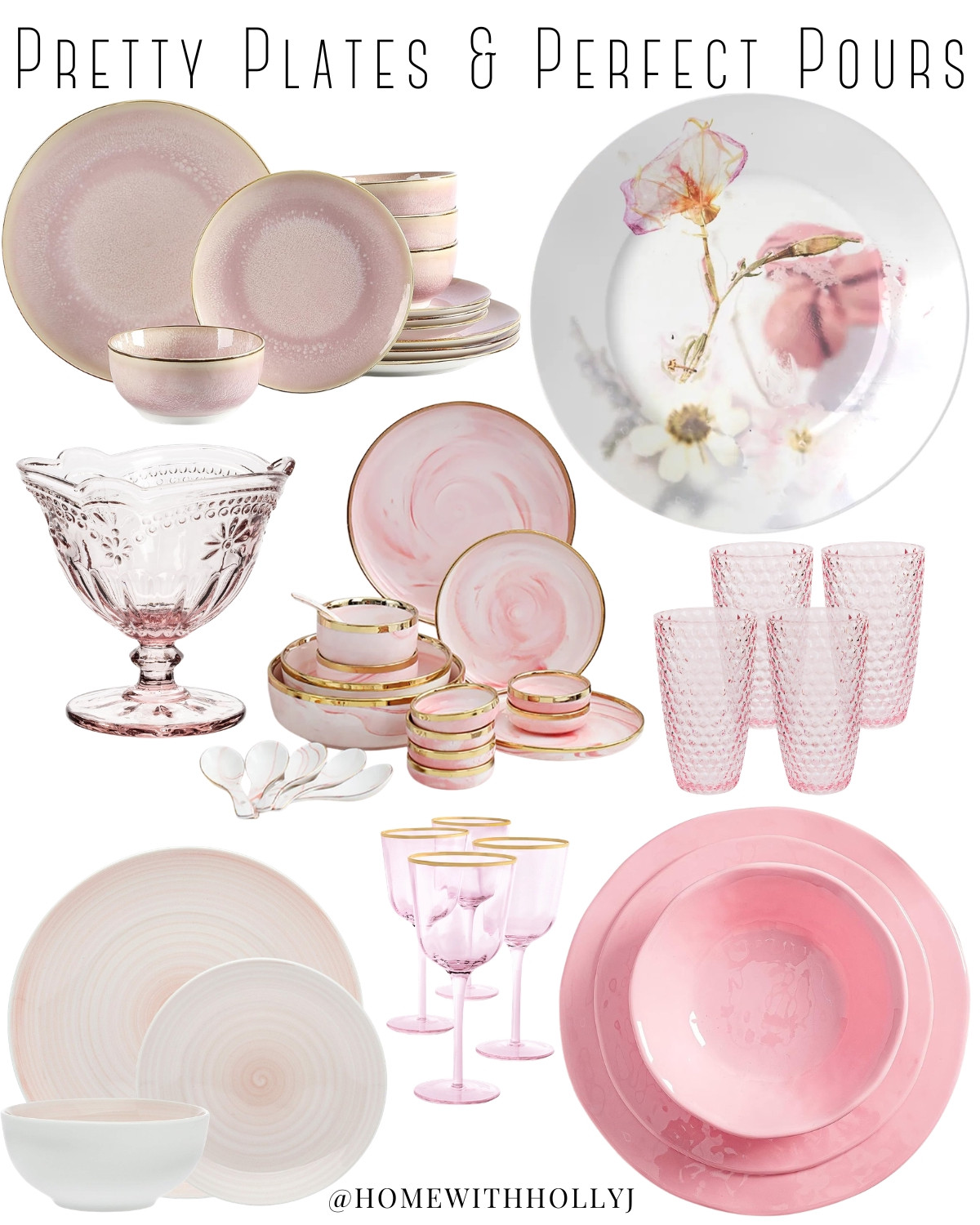 Pretty plates & perfect pours 💗 the dreamiest pink dish + glassware collection for soft, feminine tablescapes. Shop these must-have finds ✨
#LTKHome #PinkAesthetic #TablewareInspo #CoquetteAesthetic #KitchenDecor #DiningInspo #FeminineHome #Glassware #HostessGift #LTKFinds #HomeStyle #PrettyHome #AmazonHomeFinds #SoftGirlAesthetic #Tablescape
#HomeWithHollyJ #ShopHollyJHome 

 #LTKmomlife #LTKfoodie #LTKHome