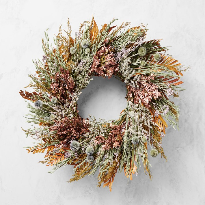 Midnight Color Wheel Live Wreath | Williams-Sonoma