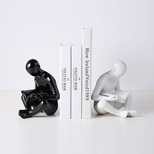 Ceramic Reading Bookend 1 Pair,Decorative Figurine Accent Piece for Home,Office,Table and Desk De... | Amazon (US)