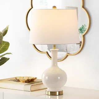SAFAVIEH Lighting 26-inch Bowie Ceramic Table Lamp - 15" x 15" x 26" - Bed Bath & Beyond - 322013... | Bed Bath & Beyond