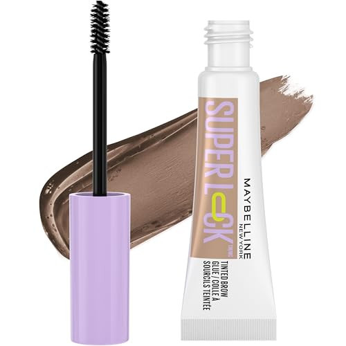 Maybelline Super Lock Brow Glue Eyebrow Gel, Lightweight and Waterproof Tinted Brow Gel For Up To 24HR Hold, Taupe, 1 Count | Amazon (US)