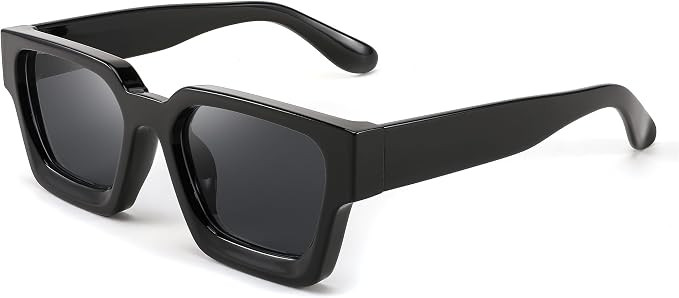 FEISEDY Retro 90s Square Sunglasses for Women Men Trendy Chunky Rectangle Sunglasses UV400 Protec... | Amazon (US)