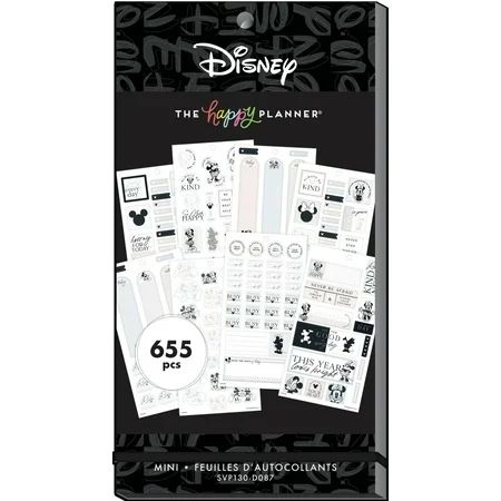 The Happy Planner Disney© Modern Mickey Mouse & Minnie Mouse Value Pack Stickers - Mini 655pcs | Walmart (US)