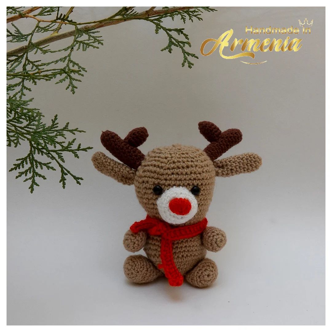 Red Nose Reindeer | Rudolph Reindeer | Christmas Amigurumi | Crochet Reindeer | ChristmasAnimal |... | Etsy (US)