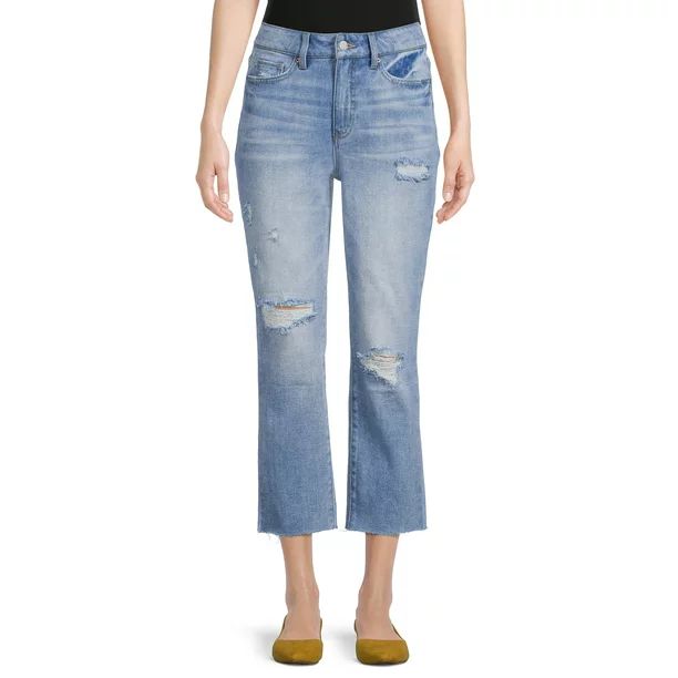 Time and Tru Women's Straight Crop Jeans - Walmart.com | Walmart (US)
