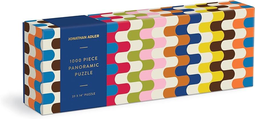 Jonathan Adler Bargello 1000 Piece Panoramic Puzzle from Galison - 39" x 14" Landscape Puzzle, Ch... | Amazon (US)