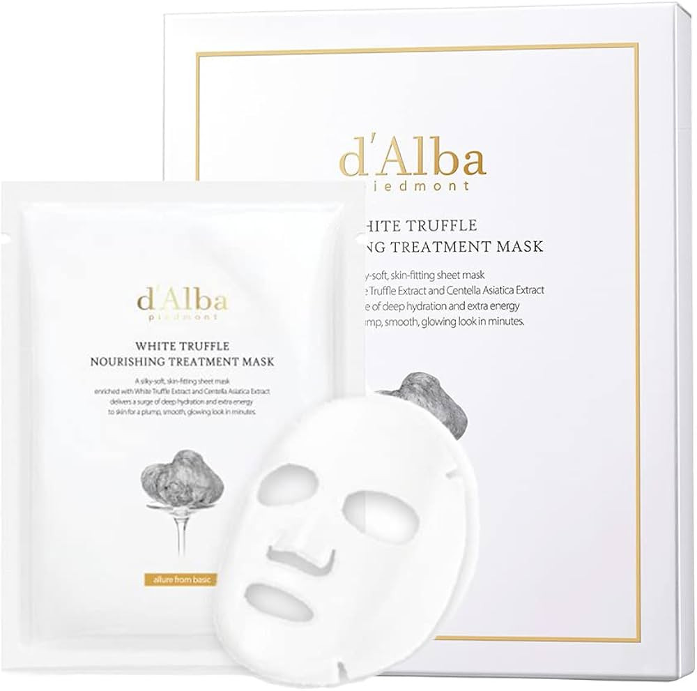 d'alba Piedmont Italian White Truffle Nourishing Mask 5pcs, Vegan Skincare, Nourishing Sheet Mask... | Amazon (US)