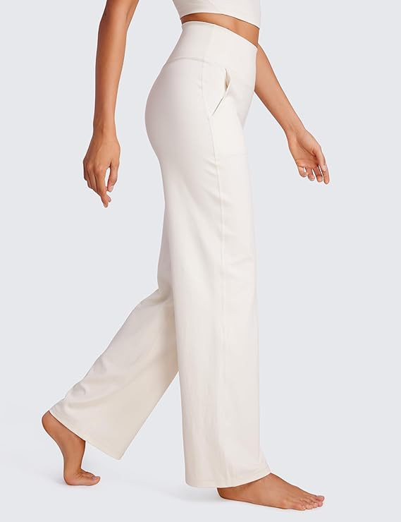 CRZ YOGA Womens Butterluxe High Waist Wide Leg Pants with Pockets 31" - Buttery Soft Comfy Casual... | Amazon (US)