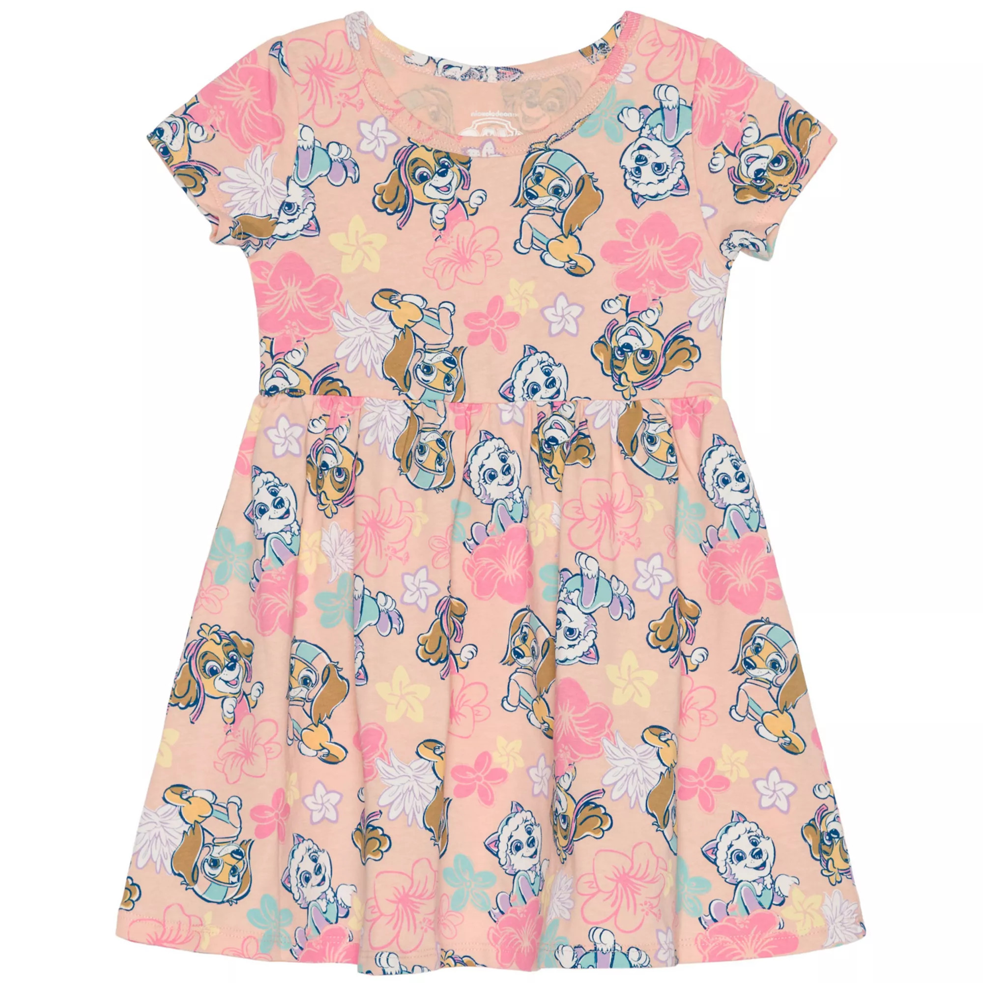 Baby & Toddler Girl Paw Patrol Floral Allover Print Short Sleeve Dress | Kohl's