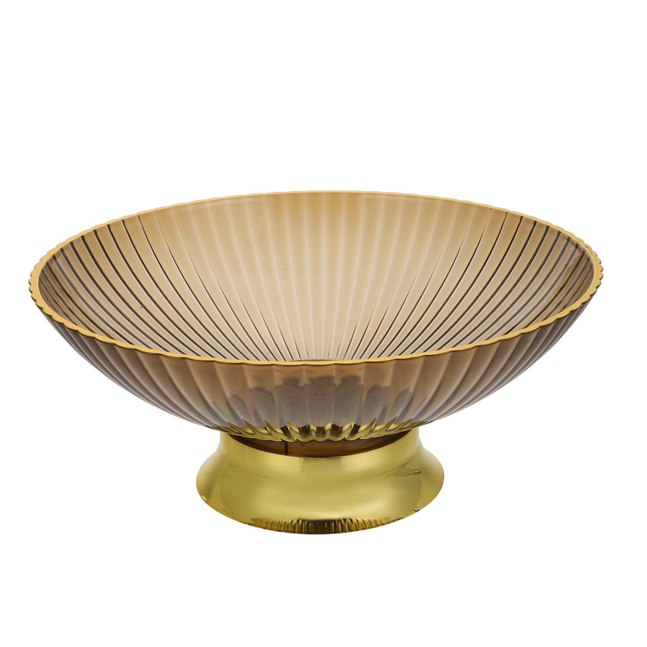 Golden High Base Fruit Bowl with Drainage Hole, Decorative Snack Storage Basket for Kitchen, Tea ... | Amazon (UK)