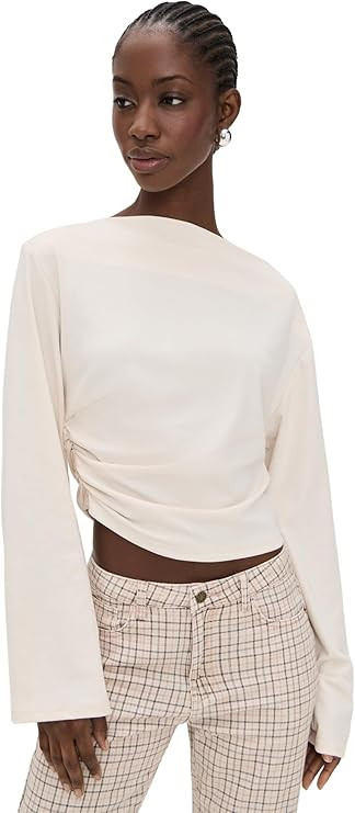 Amazon.com: Lioness Women's Tidal Long Sleeve Tee, Ivory, S : Clothing, Shoes & Jewelry | Amazon (US)