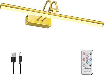 Picture Light,Picture Lights for Wall Cordless,16" Picture Lights with Timer and Dimmable,Battery... | Amazon (US)
