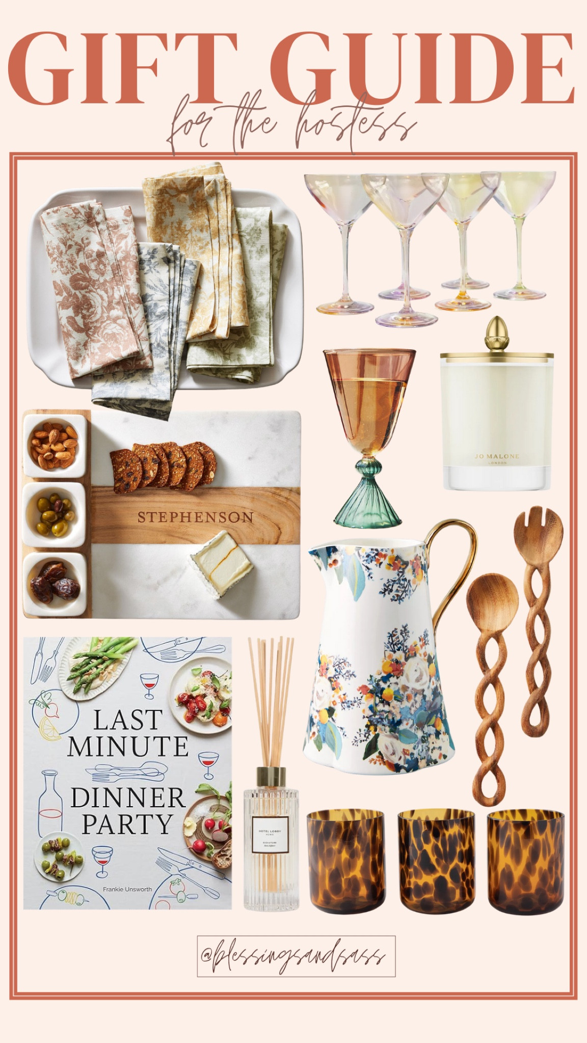 Gift Guide for the Hostess! 

Gift guide, holiday gift guide, gifts for the hostess, gifts for the host, home gifts, kitchen gifts, home finds, kitchen finds, kitchen essentials, holidays, Christmas, Christmas gift ideas, cocktail glasses, napkins, recipe book, candle, pitcher, glassware



#LTKHome #LTKGiftGuide #LTKHoliday