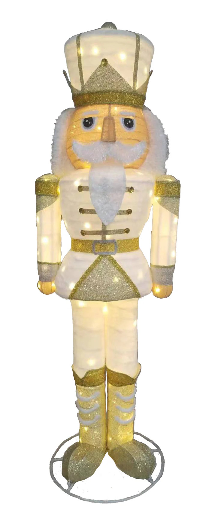 Holiday Living 72-in Freestanding Nutcracker Free standing decoration with White LED Lights | ES7... | Lowe's