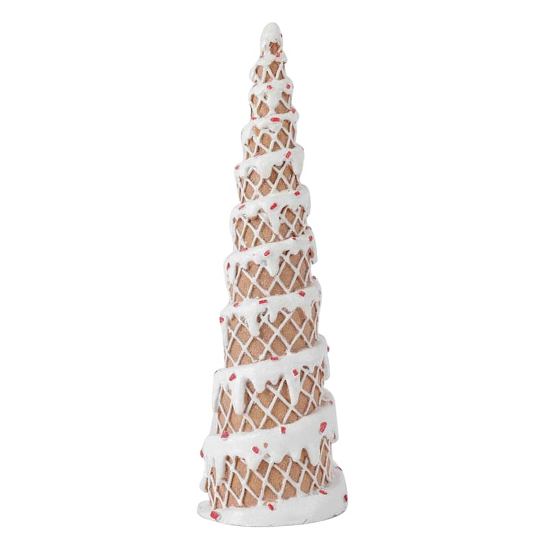 Gingerbread Lane Ice Cream Cone Tree, 10" | At Home