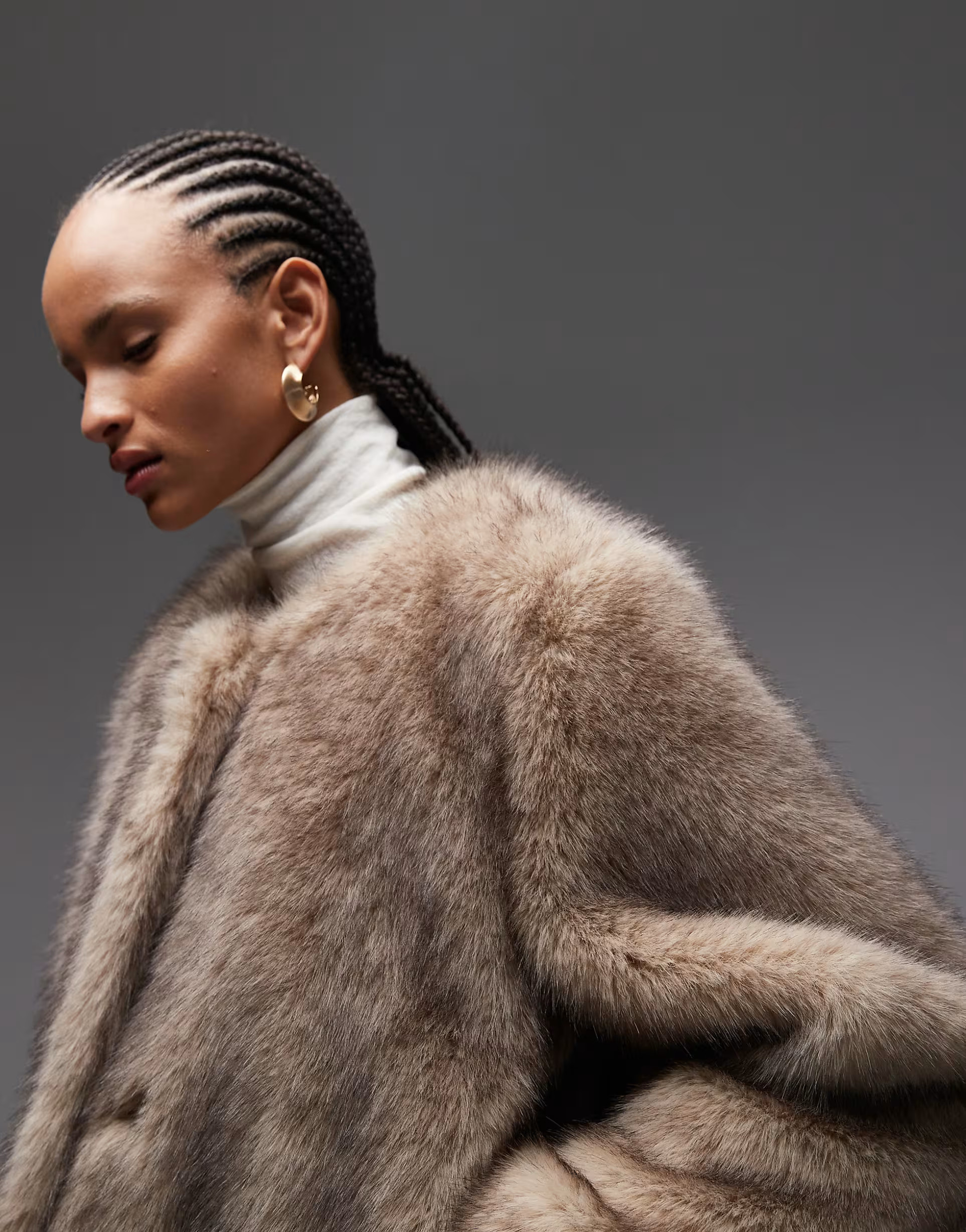 & Other Stories cropped faux fur jacket in beige | ASOS (Global)