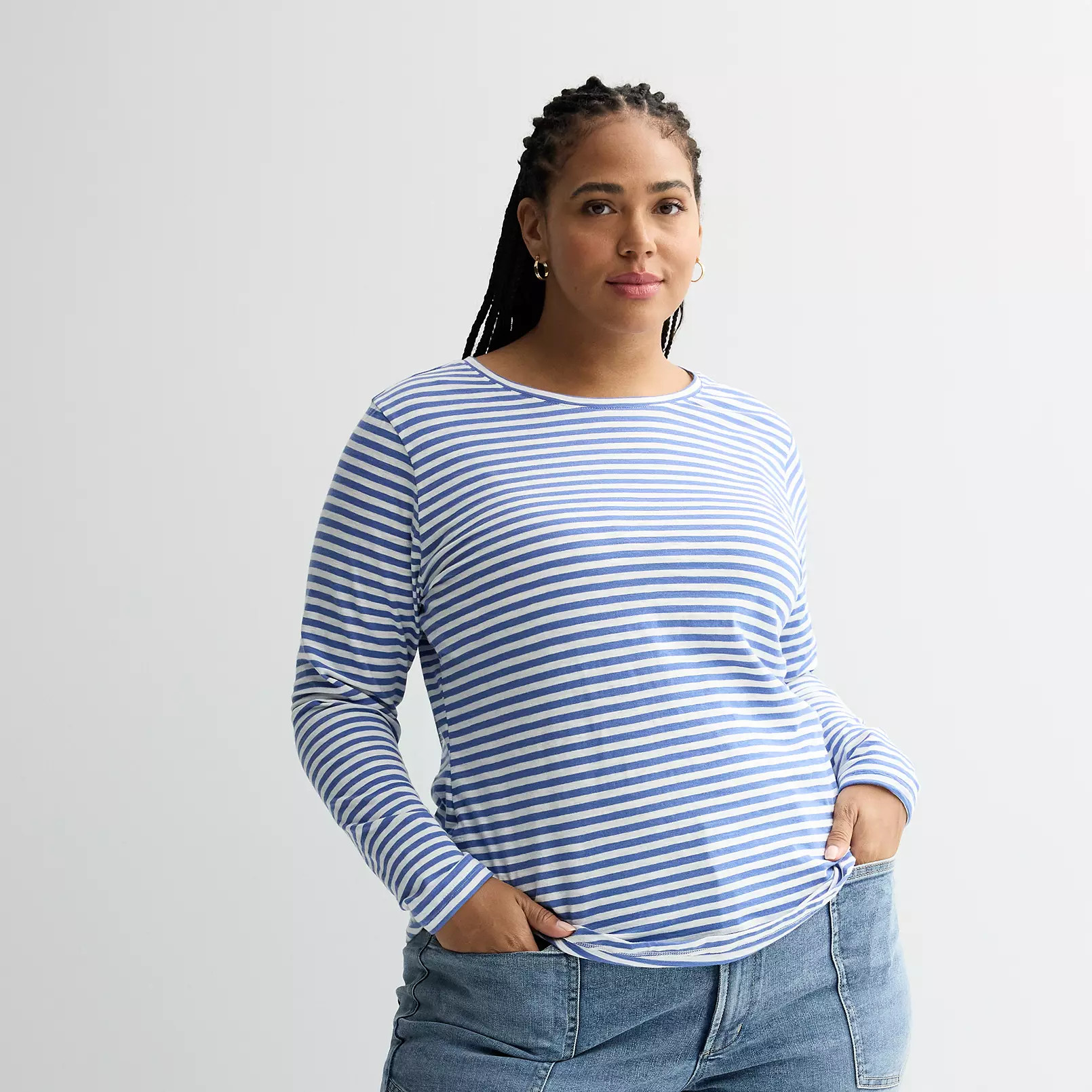 Plus Size Sonoma Goods For Life® Everyday Long Sleeve Crewneck T-Shirt | Kohl's