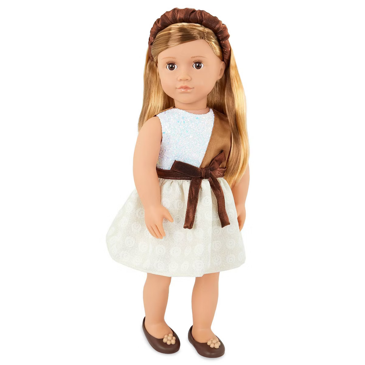 Our Generation Shelby 18" Fashion Doll: Blonde, Brown Eyes, No Articulation, Plastic & Polyester,... | Target