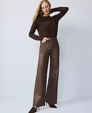 The Shimmer Wide-Leg Jean | Ann Taylor