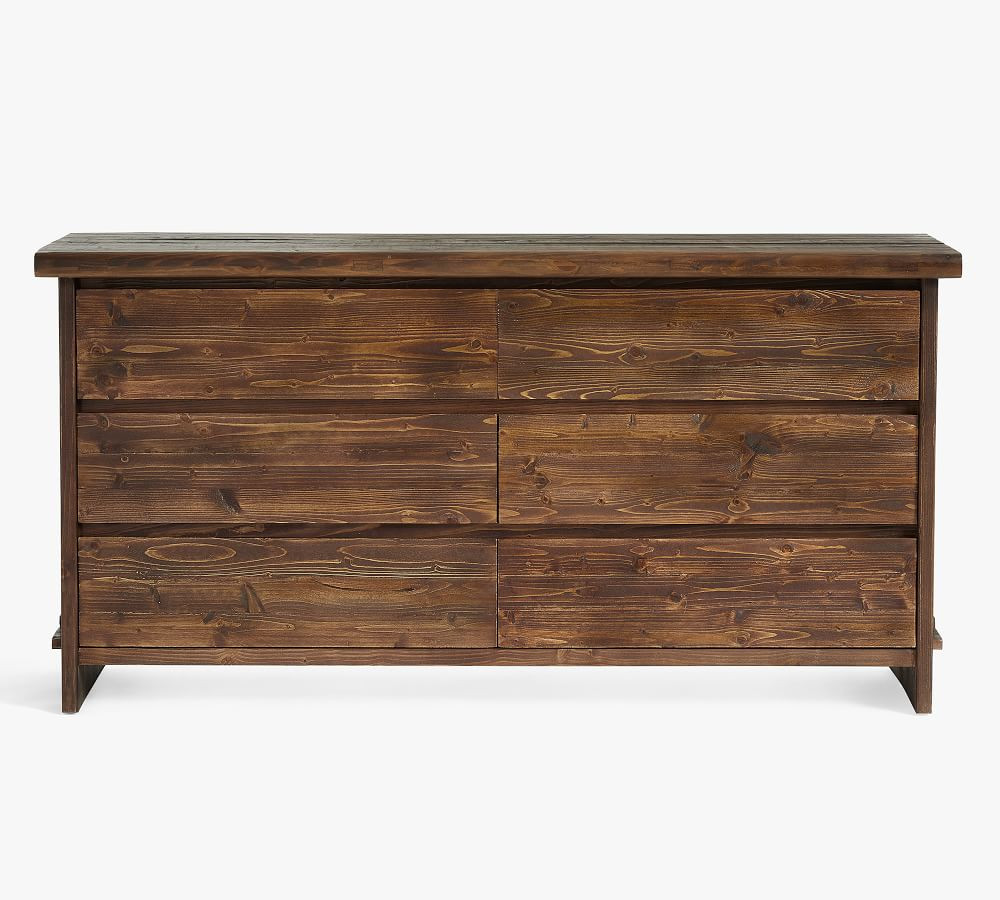 North Reclaimed Wood 6-Drawer Wide Dresser | Pottery Barn (US)