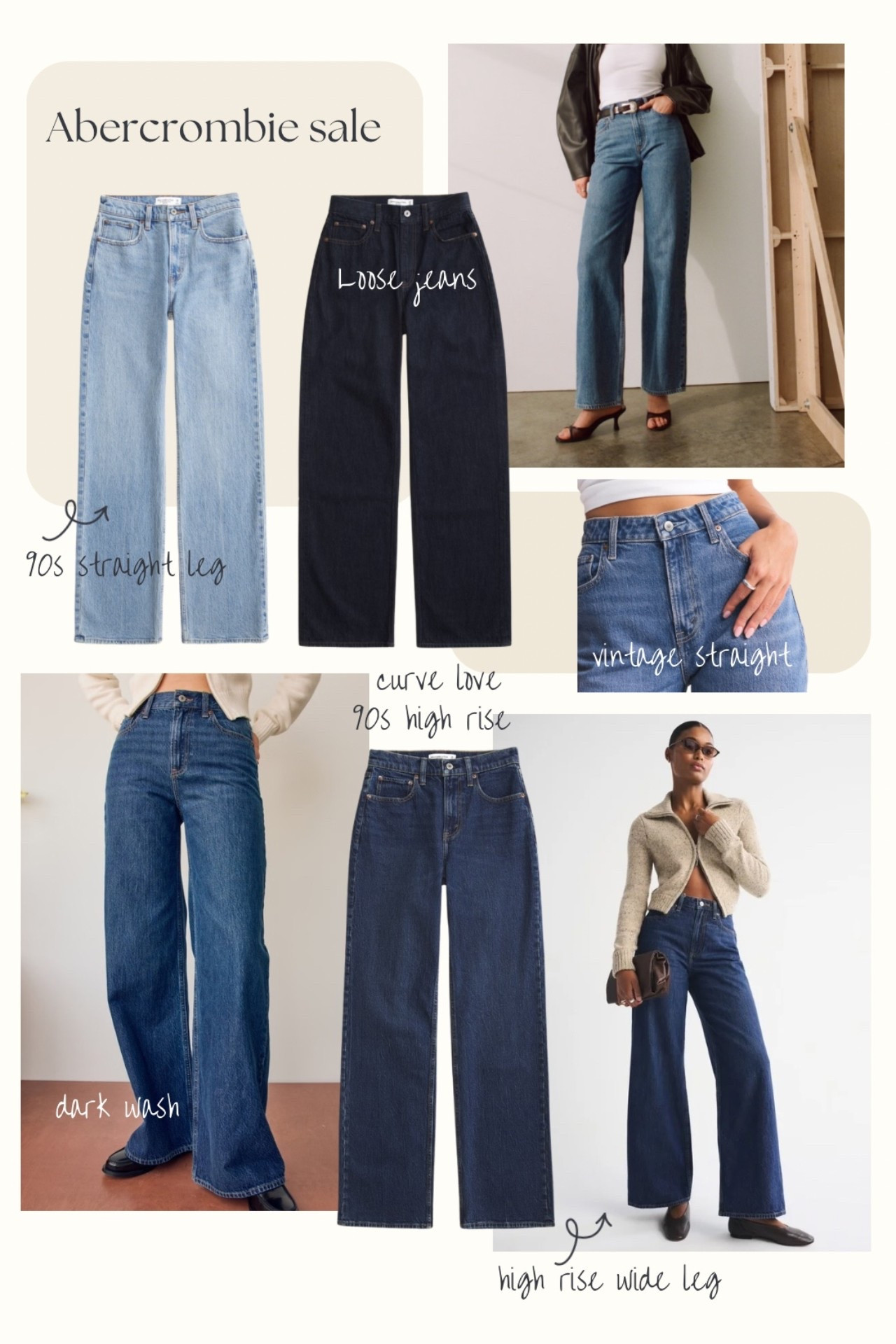 25% off Abercrombie! Including all their jeans - linked all of my fave pairs and shades below! 

I wear W28 Short in all jeans with trainers, or regular length if I wear with boots (I’m 5’3 for ref) 

#LTKwinter #LTKuk #LTKautumn