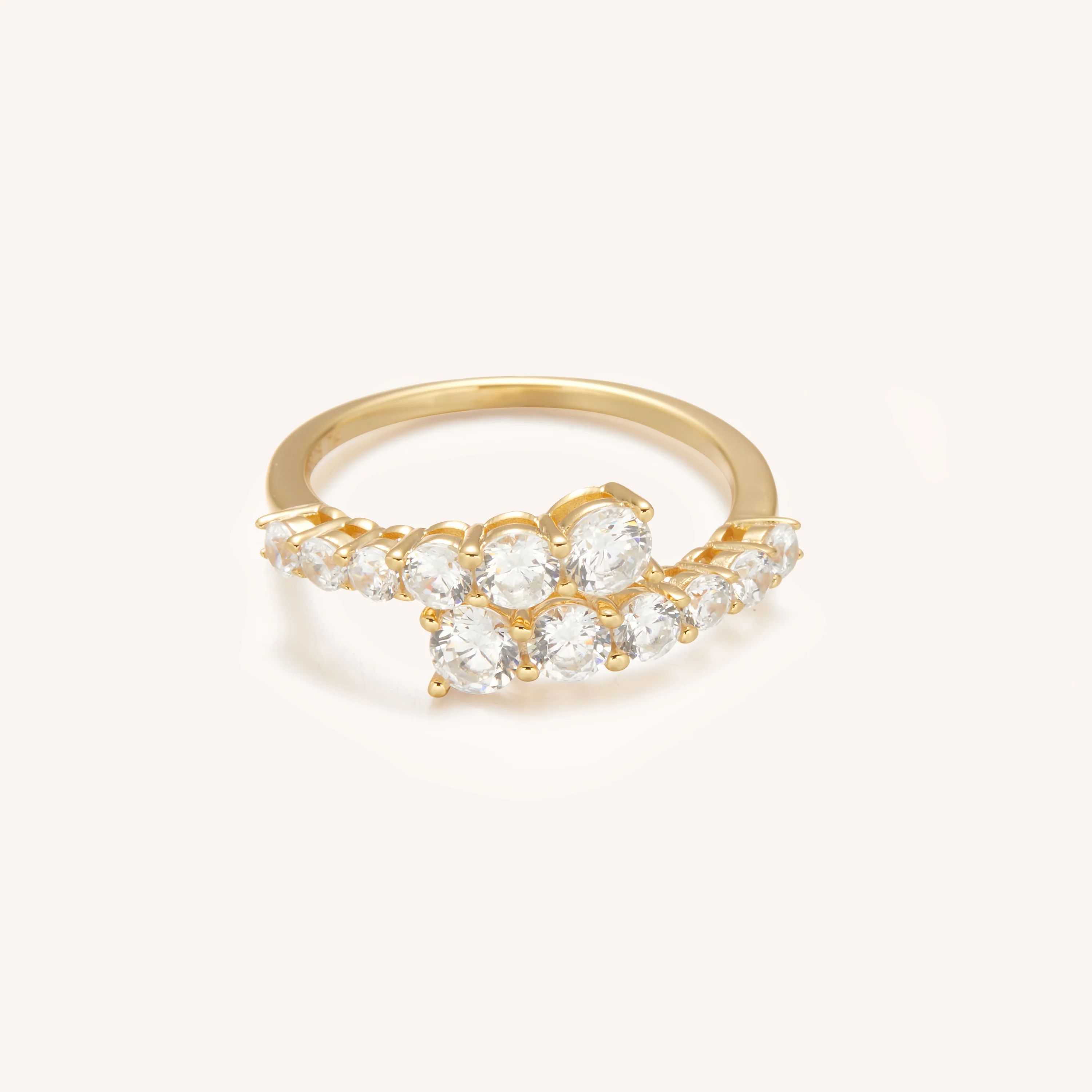 Adelaide Crystal Gold Vermeil Ring | Victoria Emerson