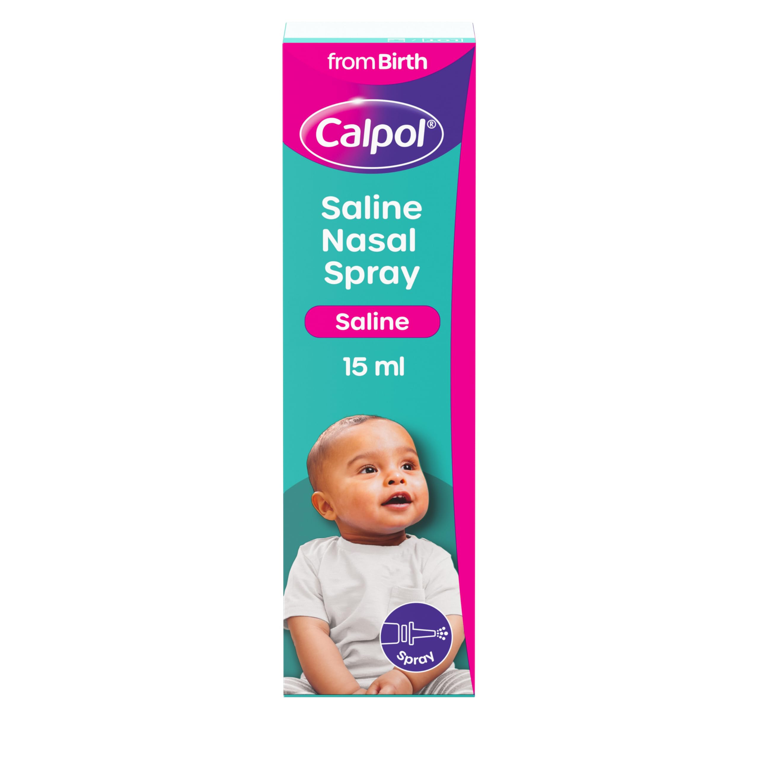 Calpol Saline Nasal Spray (1 x15ml), Calpol Decongestant Nasal Spray For Blocked Nose Relief, Non... | Amazon (UK)