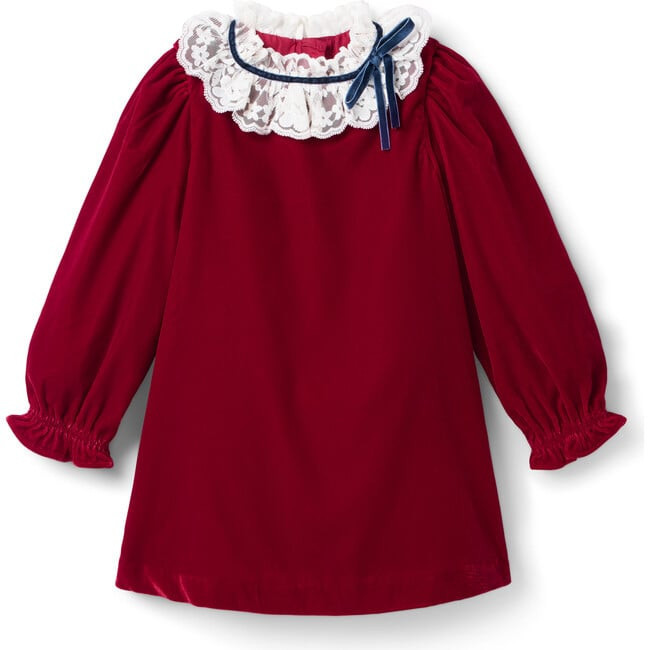 Janie and Jack | The Velvet Lace Collar Dress (Multicolor, Size 12-18M) | Maisonette | Maisonette