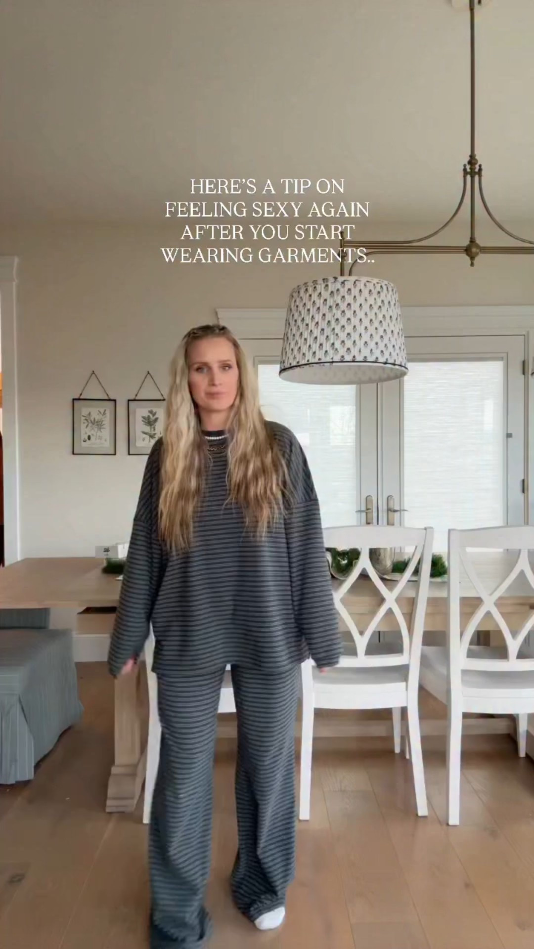 TIP #1… WEAR LINGERIE UNDER YOUR CLOTHES ON DATE NIGHT!!!!!! 🫦🫦🫦

now please note: don’t do this on a date night to the temple 🤣💀

ALSO please know.. before all you haters come after me!!! I’m not saying you should do this every time. This is just to HELP if you need help spicing things up in your life!! 

Garments can definitely feel like an adjustment. And maybe you’re feeling “blah” in your outfits and in the bedroom.

HAVE NO FEAR! Try wearing cute lingerie to your dinner date.

Also comment “spicy” if you want a fun bedroom game to play hehe!!! 🌶️🥵🔥

TIP #2… don’t do this dance in an attempt to seduce your husband.. mine got the ick 🤣🤣

•••••
Garments lds pro lds garment friendly utah mom