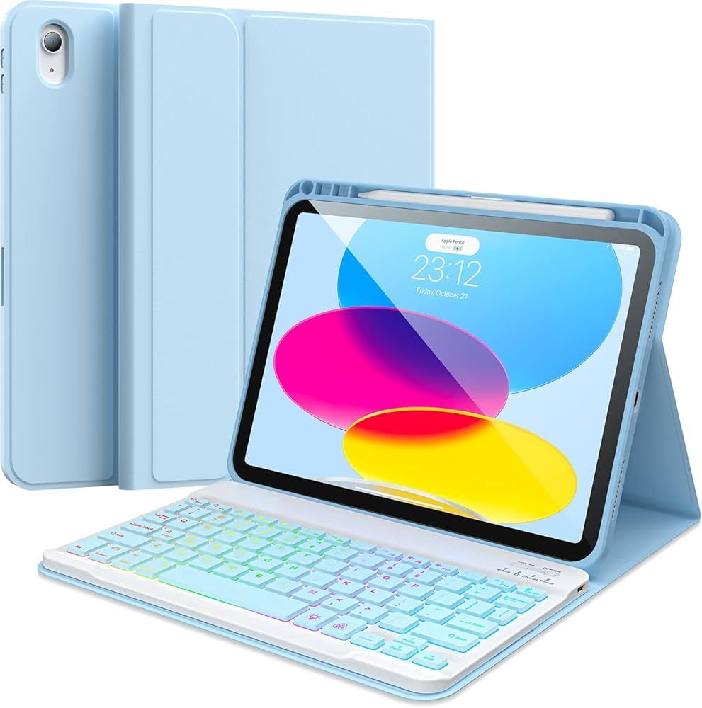 iPad 10th Generation Case with Keyboard ，Keyboard Case for iPad 10th Generation(10.9-inch 2022)... | Amazon (US)