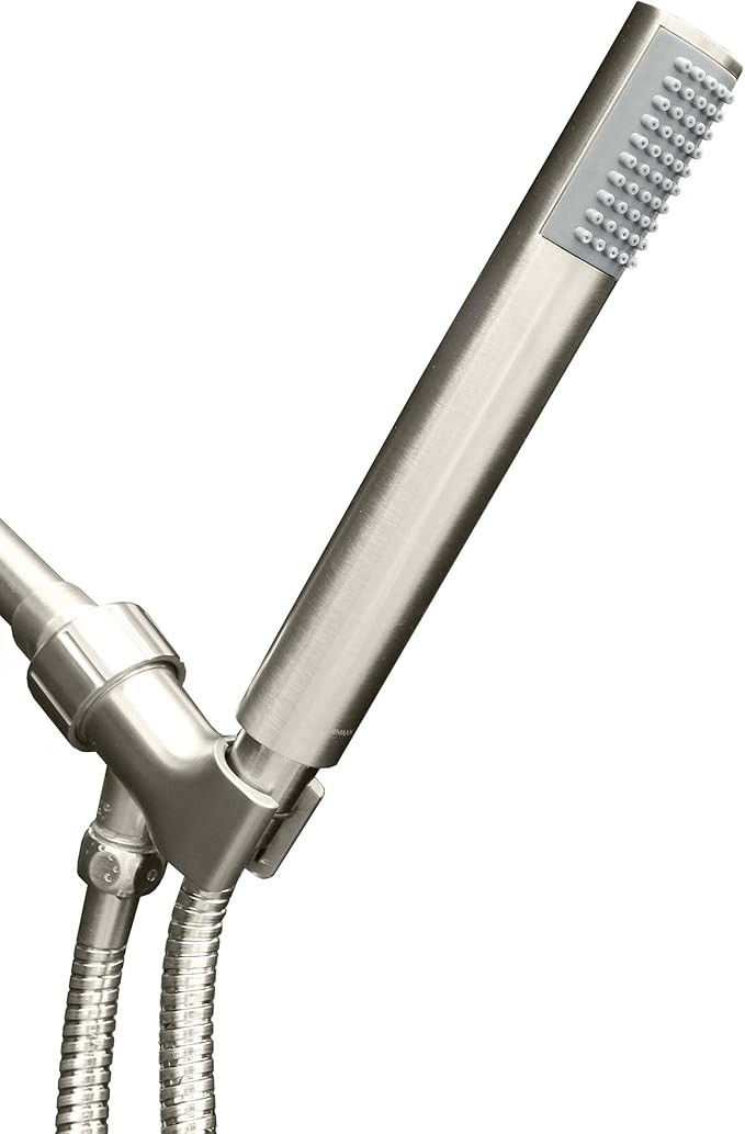 Luxury Spa: Brushed Nickel Hand Held Shower Head, 1.1 inch High Pressue Handheld Showerhead with ... | Amazon (US)
