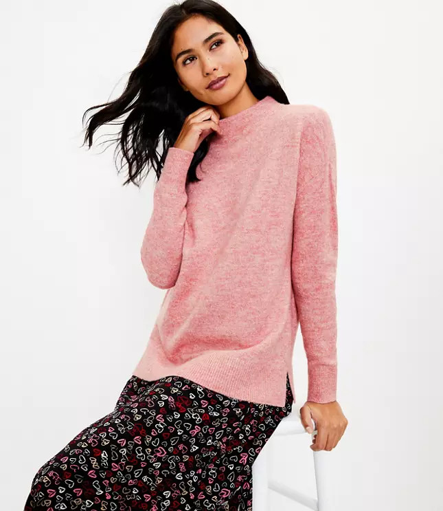 Mock Neck Tunic Sweater | LOFT