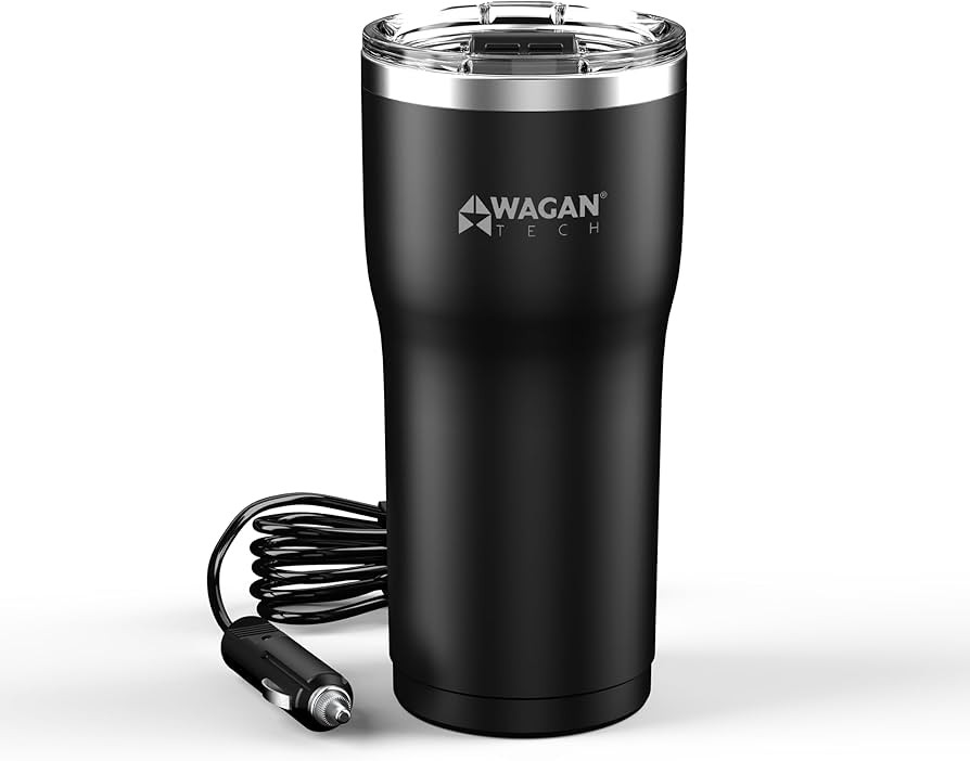 Wagan EL6101 12V Travel Car Heated Mug Portable 16oz Stainless Steel Anti-Spill Lid Slip Resistan... | Amazon (US)