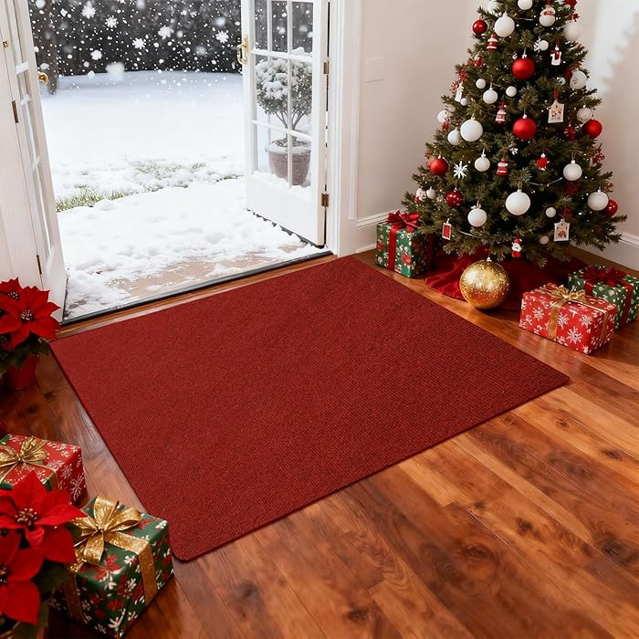 jxgzyy Red Commercial Outdoor Mat 2'11" x 4'11", Non Slip Front Door Mat Outside Entrance, Heavy ... | Amazon (US)