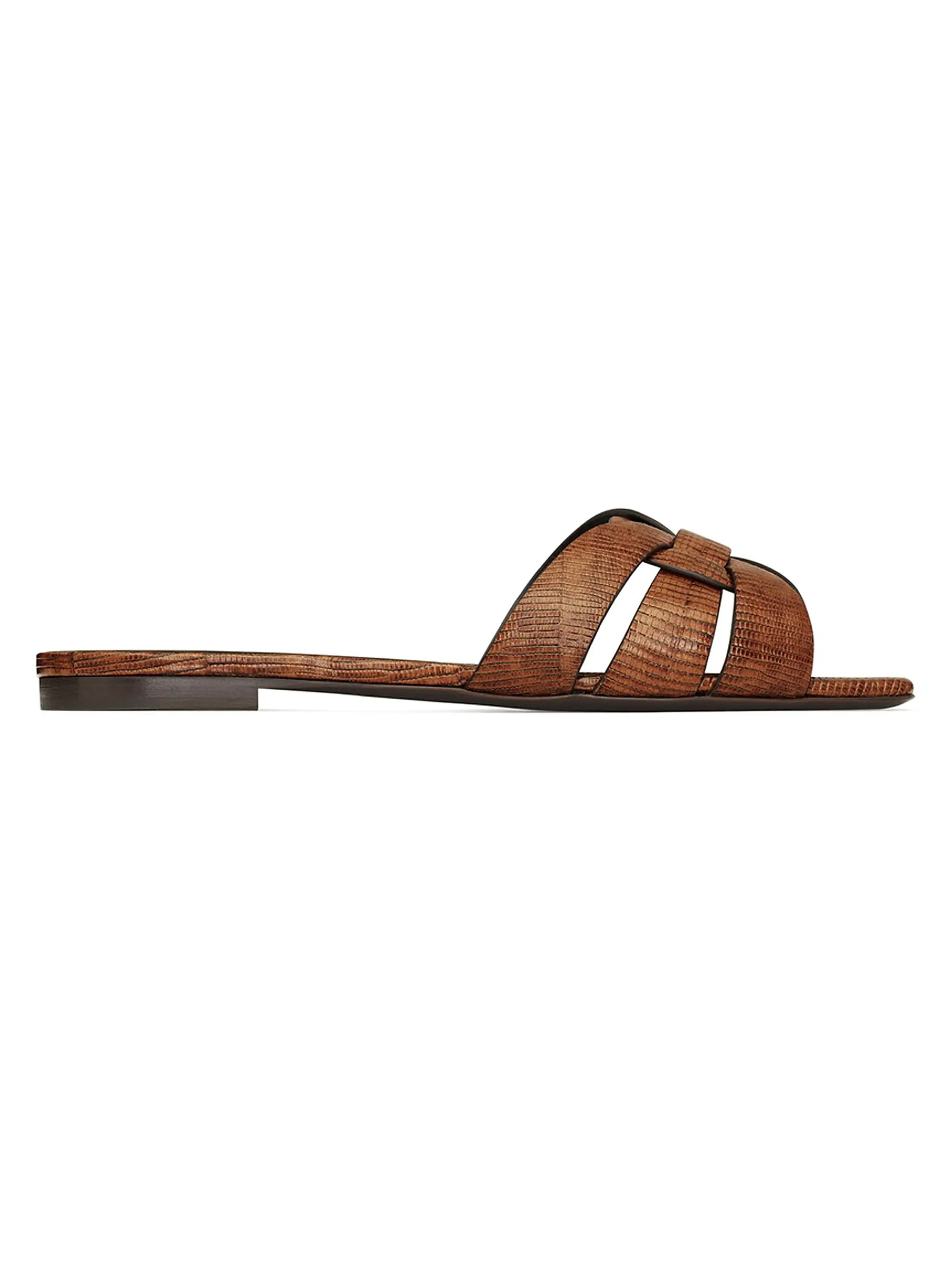 Tribute Mules in Lizard Embossed Leather | Saks Fifth Avenue