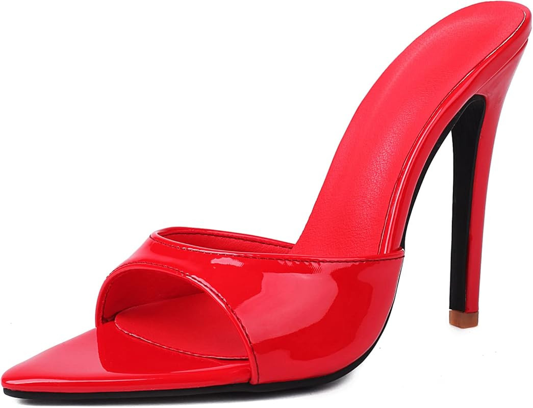 Bviennic Wedding Slippers Bride Stiletto Heels Peep Toe Sandals | Amazon (US)